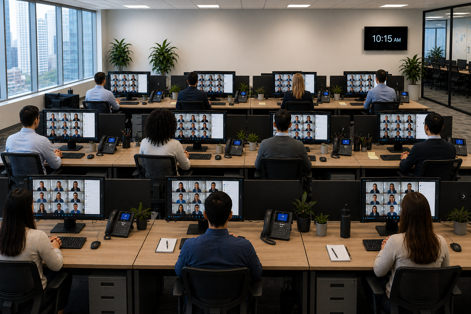 Before: entire team stuck in back-to-back Zoom meetings all day